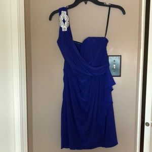 Off the Shoulder Royal Blue Dress